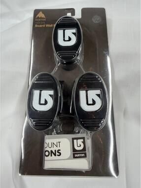 New Burton Logo Snowboard Wall Mount Storage Hangers Instructions Factory Sealed